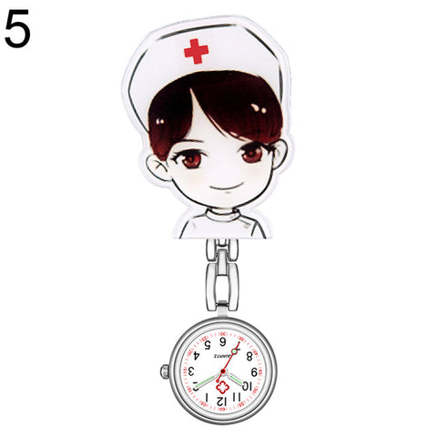 Waterproof Retro Mini Student Girl Hanging Watch Digital Quartz Clip Type FOB Nurse Doctor Watch Hanging Female lady's luminous