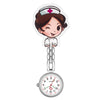 Waterproof Retro Mini Student Girl Hanging Watch Digital Quartz Clip Type FOB Nurse Doctor Watch Hanging Female lady's luminous