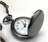 Fashion Silver/Bronze/Black/Gold Pocket Watch Smooth Quartz Pocket Watches Jewelry Alloy Chain Pendant Necklace Man Women Gift