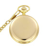 Fashion Silver/Bronze/Black/Gold Pocket Watch Smooth Quartz Pocket Watches Jewelry Alloy Chain Pendant Necklace Man Women Gift