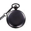 Fashion Silver/Bronze/Black/Gold Pocket Watch Smooth Quartz Pocket Watches Jewelry Alloy Chain Pendant Necklace Man Women Gift