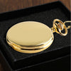 Retro Black Fashion Silver Smooth Steampunk Quartz Pocket Watch Stainless Steel Pendant 30CM Chain for Men Women with Gifts Box
