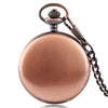 Retro Black Fashion Silver Smooth Steampunk Quartz Pocket Watch Stainless Steel Pendant 30CM Chain for Men Women with Gifts Box
