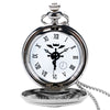 2019 Silver/Bronze Tone Fullmetal Alchemist Pocket Watch Cosplay Edward Elric Anime Design Boys Pendant Necklace Chain Best Gift